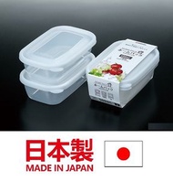 日本NAKAYA保鮮盒500ml（2枚入）塑料透明帶蓋食品收納盒 儲存盒 廚房用品