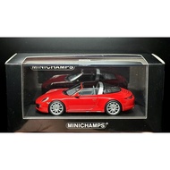 1/43 Mini Cut Porsche 911 Targa 4 (991.1) Indi Red 1: 43 Minichamps Porsche 911 991.1 Targa 4 Indisc