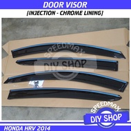 Honda HRV 2014 2015 2016 2017 2018 2019 2020 2021 2022 Door Visor Injection Style (Chrome Lining) Ai