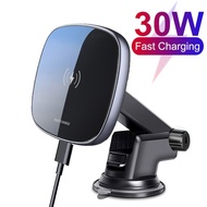 30W Magnetic Car Phone Holder Wireless Charger for Apple iPhone 11 12 13 14 Pro XS Max X Wireless Charging Phone Holder Charger