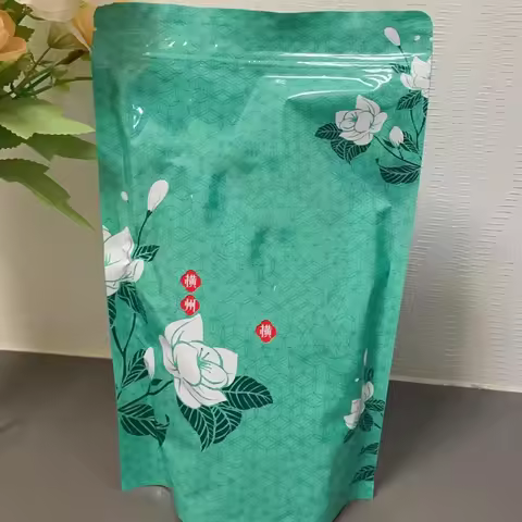 250g/500g Chinese Jasmine Flower Tea Pot Zipper Bags Jasmine Flower Green Tea Recyclable Sealing No 