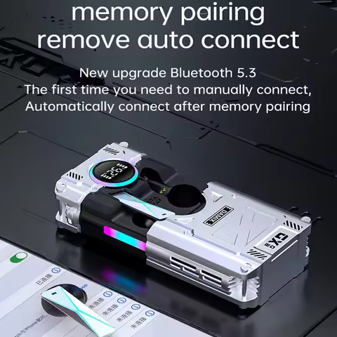 Original DX08 TWS Wireless Bluetooth Headset Bluetooth 5.3 Earphones Sport Earbuds Smart Touch Music