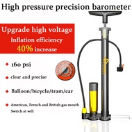 High Pressure Bicycle Pump angin basikal 160PSI With Meter For Ball Car Motor Bike Pump Pam Tayar Ba