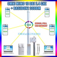 Outdoor Hotspot Wifi Antenna RTRw Net Omni Mimo GNet 2.4 GHz 10 dBi + Basebox 2
