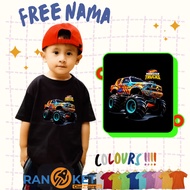 Monster Truck Kids T-Shirt | Monster Truck Kids Clothes | [[ FREE NAME ]]