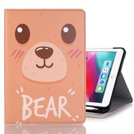全城熱賣 - 適用於iPad Air 11 2024 / iPad Pro 11 inch (2018) 熊圖案 左右開卡通浮雕平板皮套 帶卡槽&支架&錢包&相框&筆槽