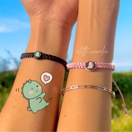 Cute woven dinosaur couple bracelet cute magnetic dino couple bracelet character woven couple bracel