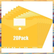 (ZWNA) 20PCS Binder Pockets for 3 Ring Binder Plastic Binder Envelopes Pocket Binder Folders 11 Hole