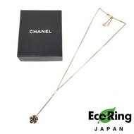 Chanel 香奈兒 Necklace 項鍊 Camellia 山茶花 Black 黑色 Gold 金色 100%真品