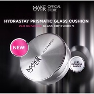 NEW MAKE OVER Hydrastay Prismatic Glass Cushion - Glow Cushion Plumpy Anti Crack Smudgeproof Not Cak