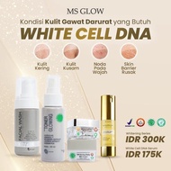 MS GLOW PAKET WAJAH WHITE CELL DNA PLUS NEW WHITE CELL DNA SERUM ORIGINAL MS GLOW (FREE GIFT)