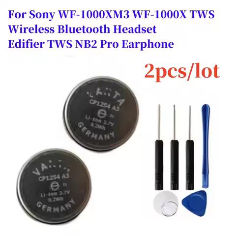 2pcs/lot CP1254 A3 For Varta For Sony WF-1000XM3 WF-1000X TWS Wireless Bluetooth Headset Edifier TWS