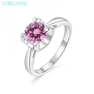 1 CT Colorful Real Moissanite Ring For Women 925 Sterling Silver Wedding Engagement Jewelry Gift