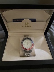 CARLTON卡爾頓雙色夜光石英精鋼腕錶 CA0037-1