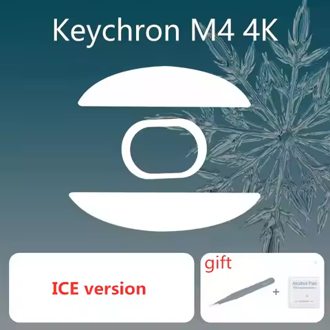 1 Set Ultraglide Mouse Skates For Keychron M4 4K Brake Control Speed Mouse Feet ICE Version Mice Gli