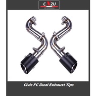 Honda Civic FC Exhaust Tip Dual Tips for TC TCP 1.5 Exhaust (set)