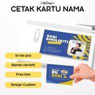 Business Card contains 100 free Box/ Custom Business Card/ Business Card 1-sided Business Card Premi