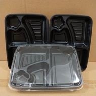 MIKA BENTO [50 SET] FREE CARDBOARD PACKING Mika Bento 4-Section Bento Box Disposable Plate