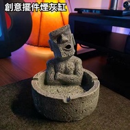 Easter Island Ashtray Modeling Ash Household Help Ornaments Anti-Stone