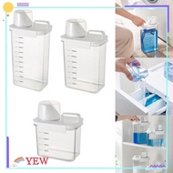 YEW Detergent Dispenser, with Lids Plastic Washing Powder Dispenser, Multi-Purpose Airtight Transparent Laundry Dispenser Container Laundry Room Accessories