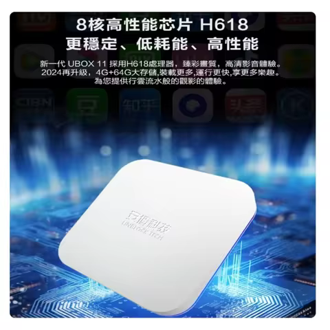 【Geniune】2025 New UBOX 12 unblock tech AI smart tv box 4G+64G Hot in Asia UK CA Japan USA France Kor