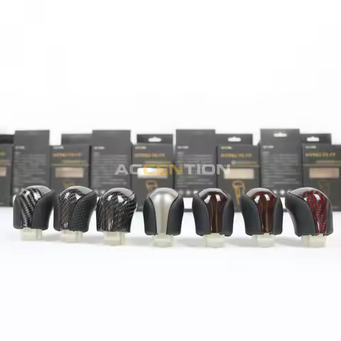 Leather Carbon Fiber Gear Shift Knob Shifter Handle for Toyota Mark X Reiz X130 2010-2017