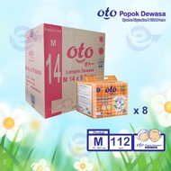 OTO Popok Dewasa Adult Diapers model Lem Perekat ukuran M / L isi 14 pcs x 8 ( 112 s )