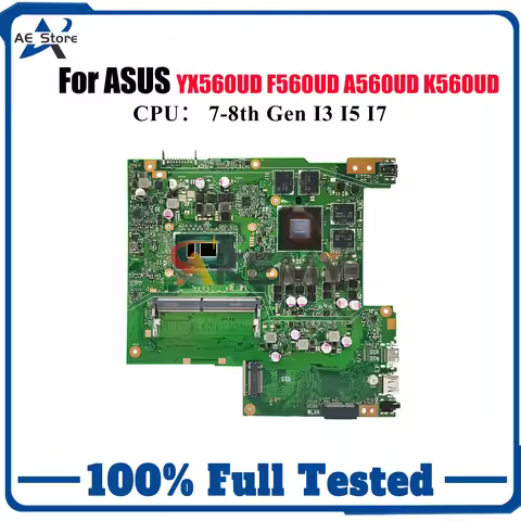 X560UD Laptop Motherboard For ASUS VivoBook A560UD YX560UD F560UD X560U K560UD X560UD Mainboard With