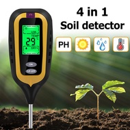 4ใน1เครื่องวัดความชื้นในดินมิเตอร์วัดค่า PH Professional Digital Garden พืชการเกษตรความชื้นอุณหภูมิ PH พลังงานแสงอาทิตย์แสงแดดเครื่องทดสอบดิน