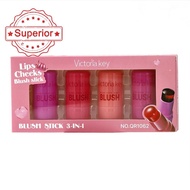 Set Victoria Key Makeup Jelly Blush Stick Natural Cheek Lip Blush Dual-use And Contour U6f0