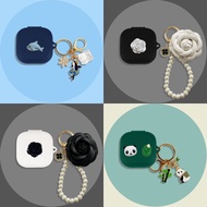 For Baseus Bass BD1 Case Metal Panda Whale Pendant Cartoon Keychain Baseus Bass BD1 Cute Silicone So