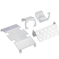 4pcs MN999 SCX10 Chassis Armor Axle Stainless Steel Protector Plate for 1/10 RC Crawler Car Axial SC