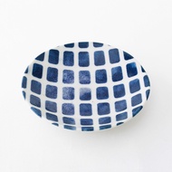 NITORI Ultra Lightweight Round Plate Cal: Eclat 12cm (Blue Checkered)