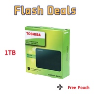 TOSHIBA External Harddisk 2TB/1TB ฮาร์ดดิสก์แบบพกพา HDD 2.5" USB 3.0 ฮาร์ดไดรฟ์คุณภาพสูง External H
