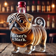 Glass Bottle Whiskey Bottle Pug Whiskey Bottle New Style Pug Whiskey Bottle