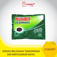 Konidin Lozenges Mint 3 sachet Permen Lozenges Rasa Mint