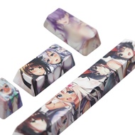 4Pcs Japanese Anime PBT Space Keycaps Ahegao Keycaps 6.25U ESC Spacebar For Mechanical Keyboard Swit