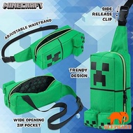 Ada Stok Minecraft Game Merchandise Backpack Beg Crossbody Creeper Beg Bahu Plush Kartun Kanak-kanak