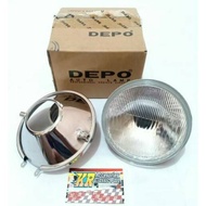 HEADLAMP DEPO SET SUPER PESEK CROME SHELL