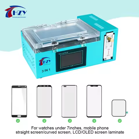 HZY Smart M80 3 in 1 LCD OCA Glass Laminating Edge OCA Laminator Machine with Bubble Remover For Mob