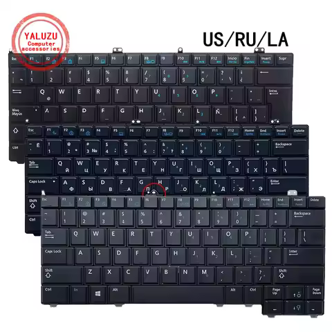 US/RU/LA English/Russian/Latin NEW Laptop Keyboard For Dell Latitude 12-7000 E7440 E7420 E7240 E7420