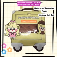 Sanrio Paper Doll House Pompompurin Squishy Paper Doll Luggage House Paper Doll House Book DIY Educa