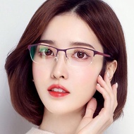 eo optical eyeglasses anti radiation eyeglasses for women with case glasess anti radiation ionspec eye glasses Half-Frame Myopia Glasses Female With Degree Anti-Blue Radiation Frame Korean Version Big Round Face Eyes