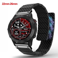 22 26mm Carbon Fiber pattern Strap For Garmin Fenix 7 7X 6 6X Pro 5 5S Plus Descent MK1 Magnetic Smartwatch Band Forerunner 945