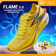 361 Degrees Flame 3.0 SpongeBob SquarePants Series Men Running Shoes Marathon Carbon Plate Racing Br