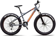 Fashionable Simplicity Professional 26 Inch Adult Fat Tire Hardtail Mountain Bike 27-Speed Mountain Bikes Aluminum Frame Front Suspension All Terrain Bicycle E