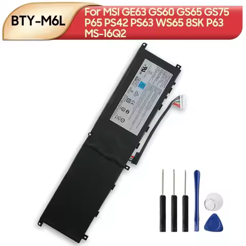 New Replacement Battery BTY-M6L For MSI GE63 GS60 GS65 GS75 P63 P65 P75 PS42 PS63 WS65 8SK MS-16Q2 M