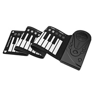 Portable 49 Keys Flexible Silicone Roll Up Piano Folding Electronic Keyboard Foldable Soft Finger Keyboar