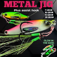 Metal Jig Killer 7 Gram 10 Gram 15 Gram 20 Gram Micro jig fishing bait set Assist TFGCHOOK101520GR G