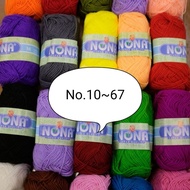 Benang kait Nona M  绒线 code 10 ~ 67 40gram 4ply knitting yarn 1pc